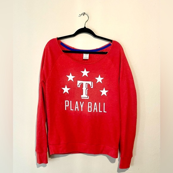 Victoria’s Secret PINK Texas Rangers Sweatshirt Vintage Y2K Size S (oversized) - Picture 1 of 5